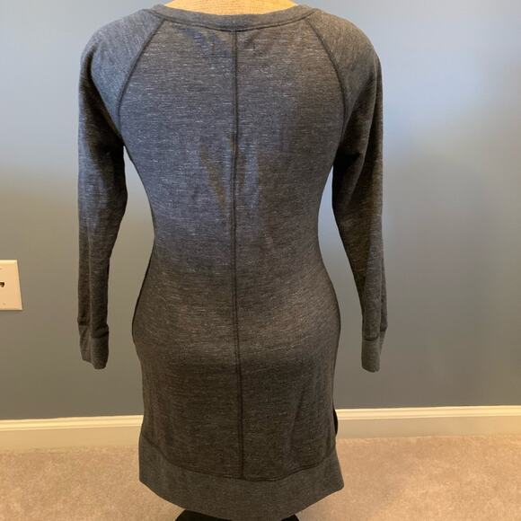 Banana Republic Gray Sweatshirt Dress Zipper Side Size MP - Picture 2 of 5